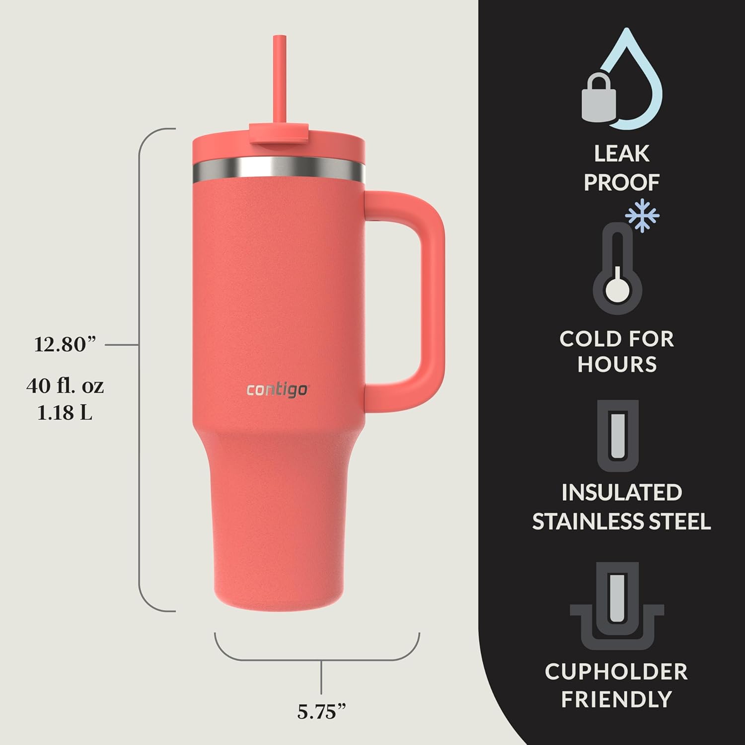 Thermalock Tumbler - 1200ml - Coral